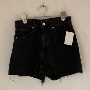 H&M Cotton Jean Shorts, Size 4, Black, NWT